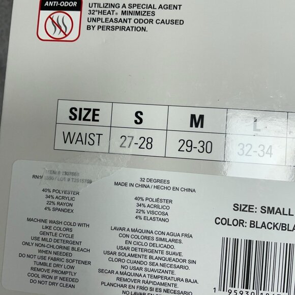 NEW 2-Pack32 Degrees Women's S Base Layer Legging Black - Picture 6 of 8